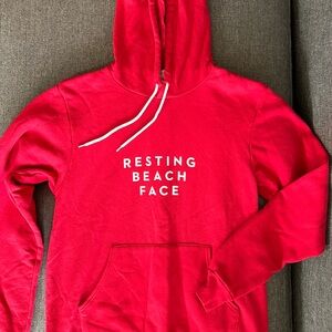 Red hoodie beach sweatshirt from Milly